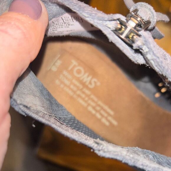 Toms Navy Heeled Ankle Boots - Picture 9 of 12